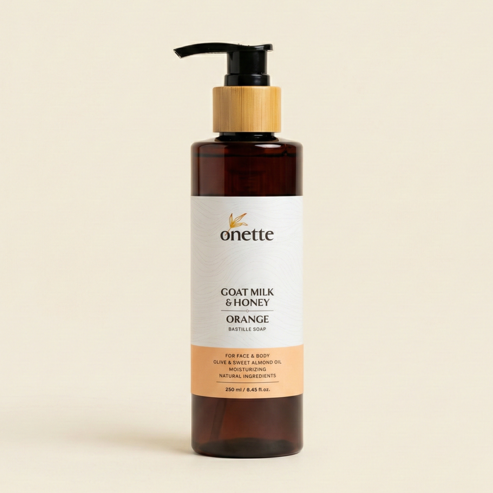 Onette Sabun Bastille Cair Susu Kambing Madu Jeruk (Face & Body Wash) image