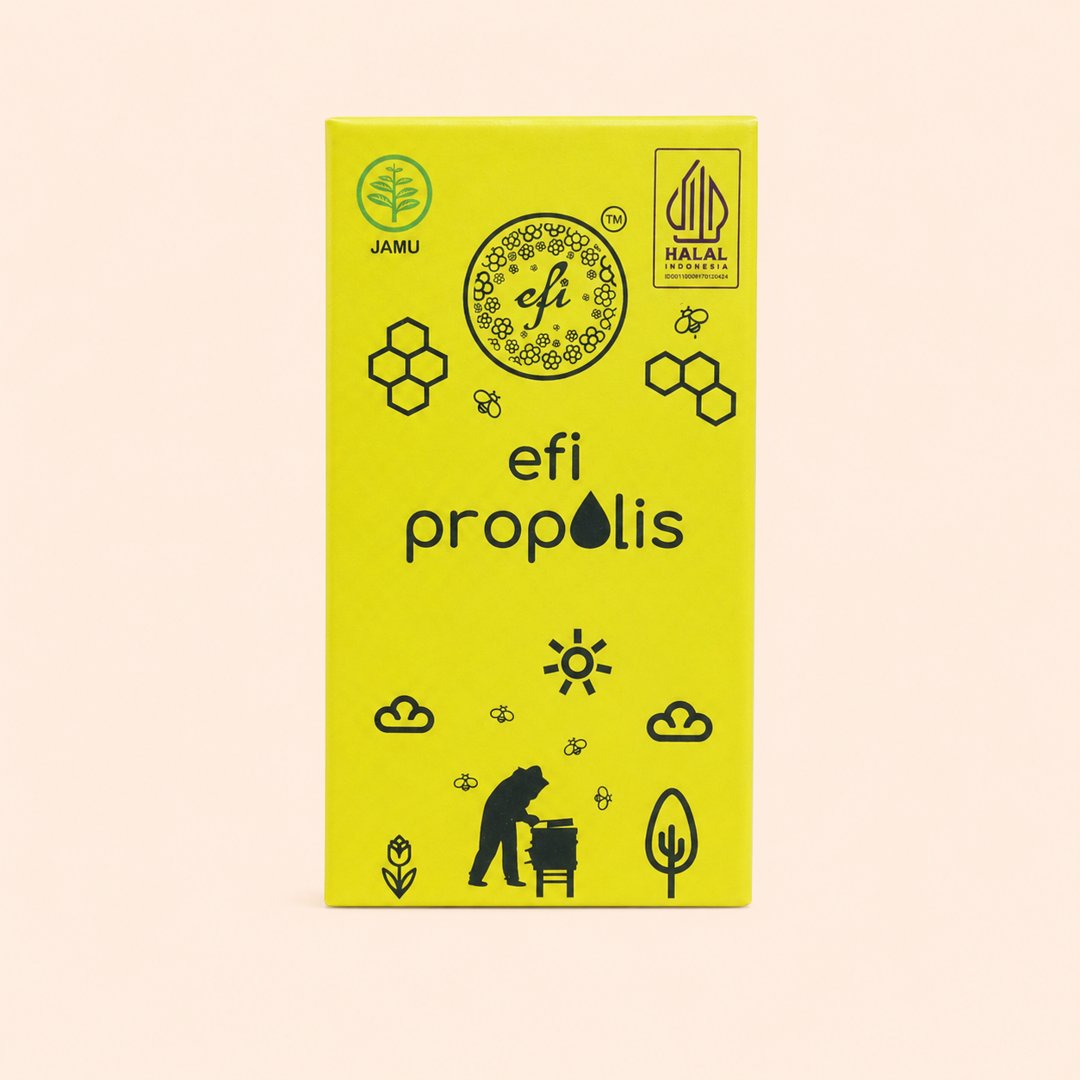 Cover produk Efi Propolis Trigona - Suplemen Imunitas Alami 30ml dengan latar krem