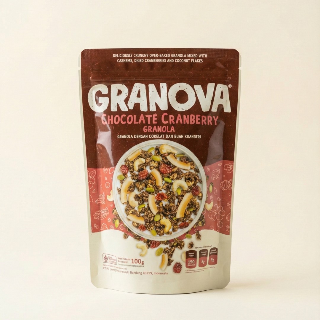 Granova Granola Panggang Chocolate Cranberry 100g image