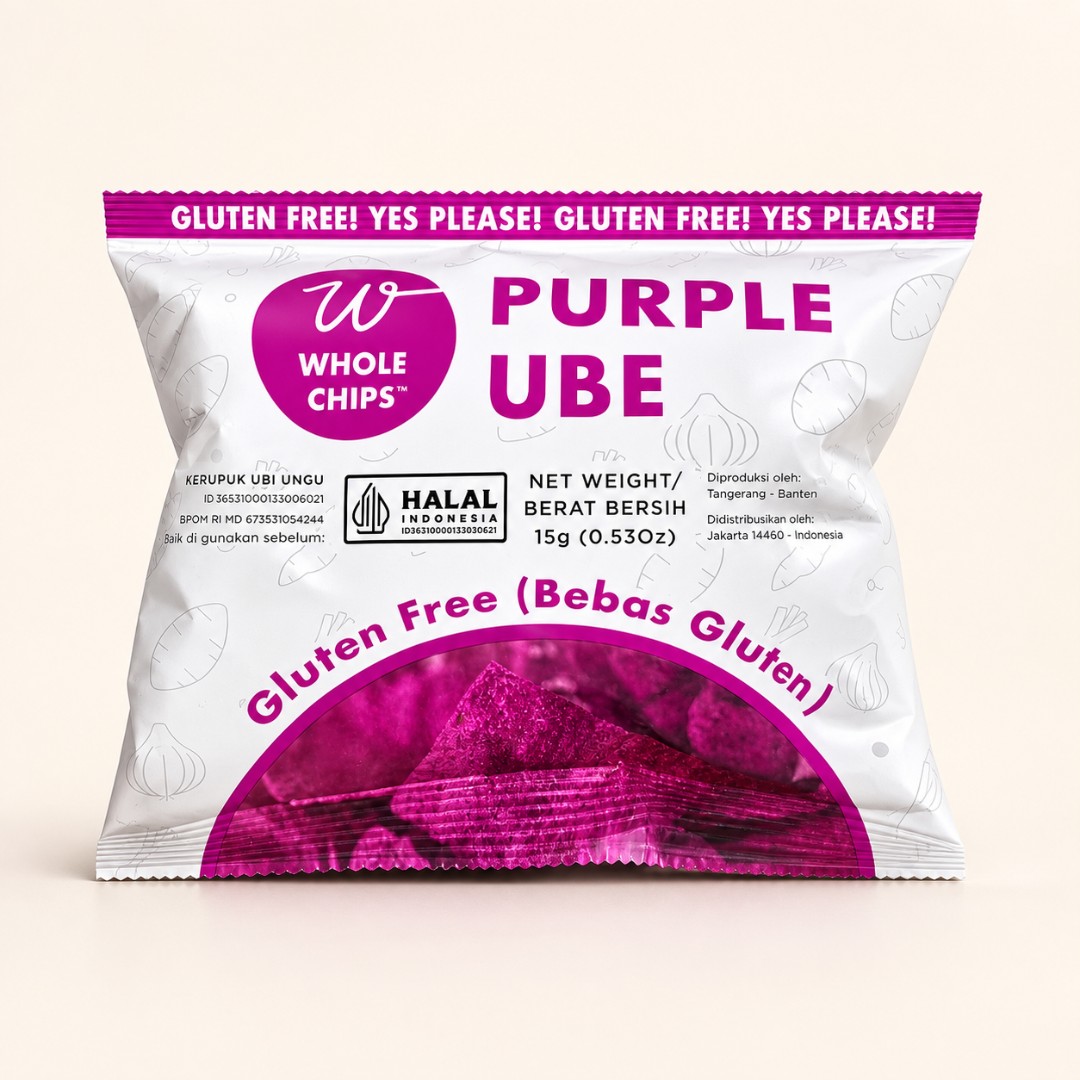 Whole Chips Purple Ube - Kerupuk Ubi Ungu Gluten Free 15g image