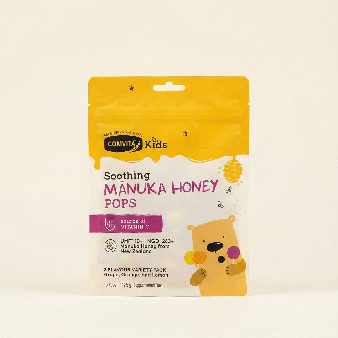 Comvita Kids Soothing Manuka Honey Pops UMF 10+ MGO 263+ (15 Pops) image