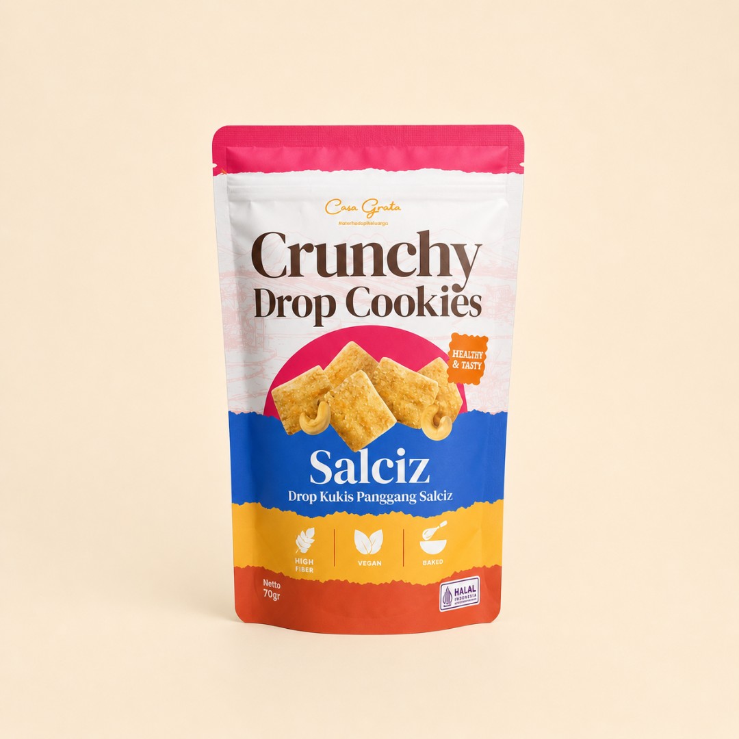 Casa Grata Crunchy Drop Cookies Salciz 70gr - Gluten Free & Vegan image