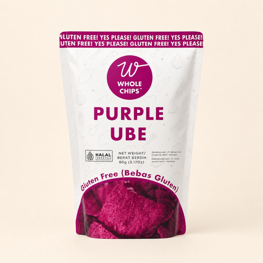 Whole Chips Purple Ube - Keripik Ubi Ungu Gluten Free 90g image