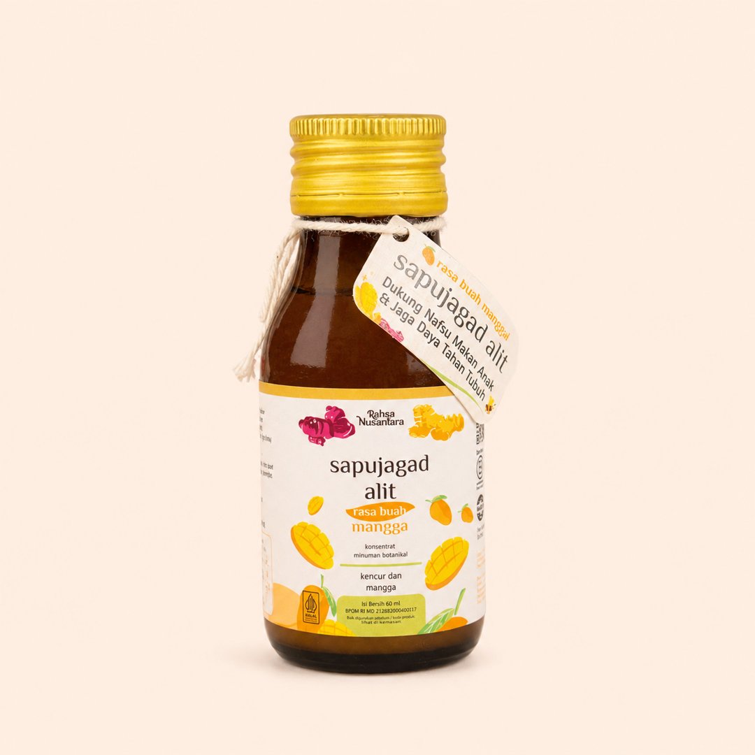 Cover produk Rahsa Nusantara Sapu Jagad Alit Rasa Mangga 60ml dengan latar krem