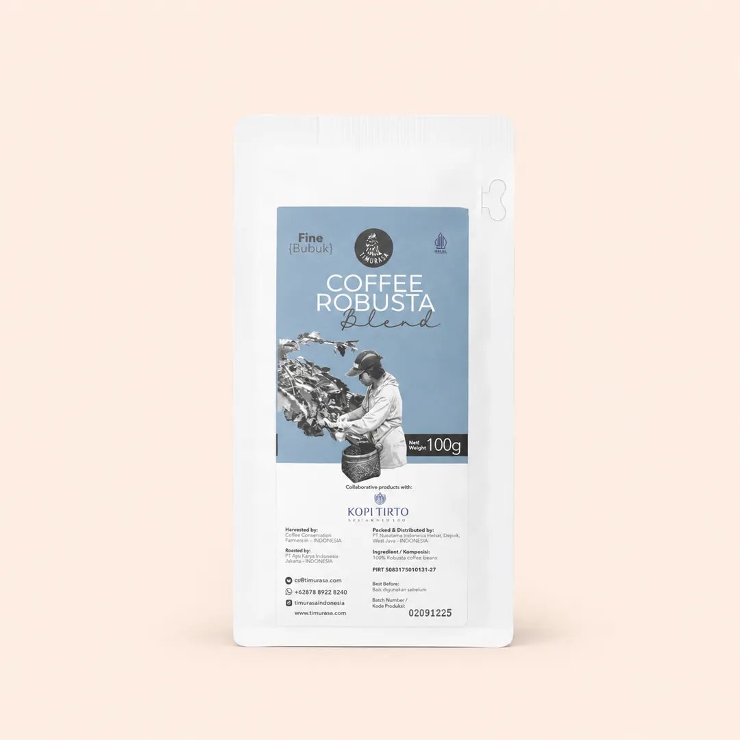 Timurasa Coffee Robusta Blend Fine Bubuk 100 gram
