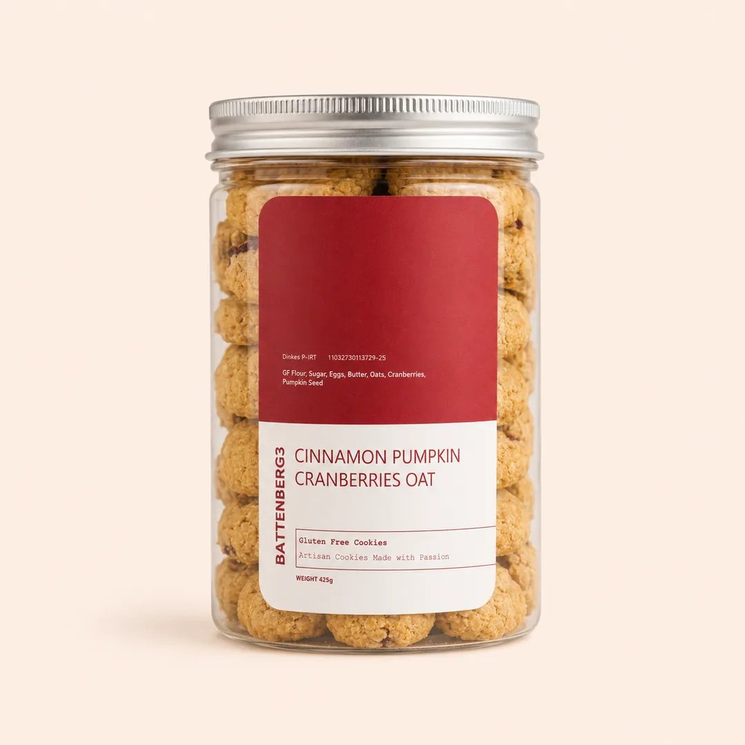 Battenberg Cinnamon Pumpkin Cranberries Oat Cookies 425g
