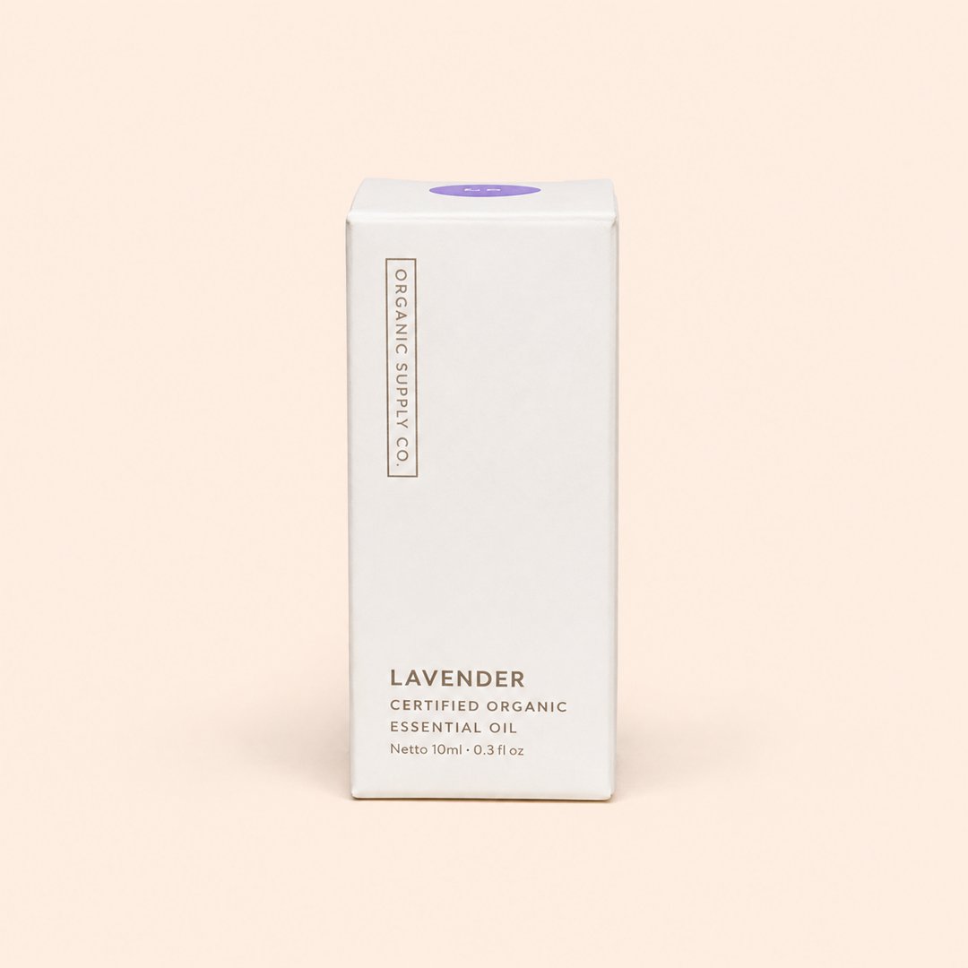Cover produk Organic Supply Co. Lavender Essential Oil 10ml dengan latar krem