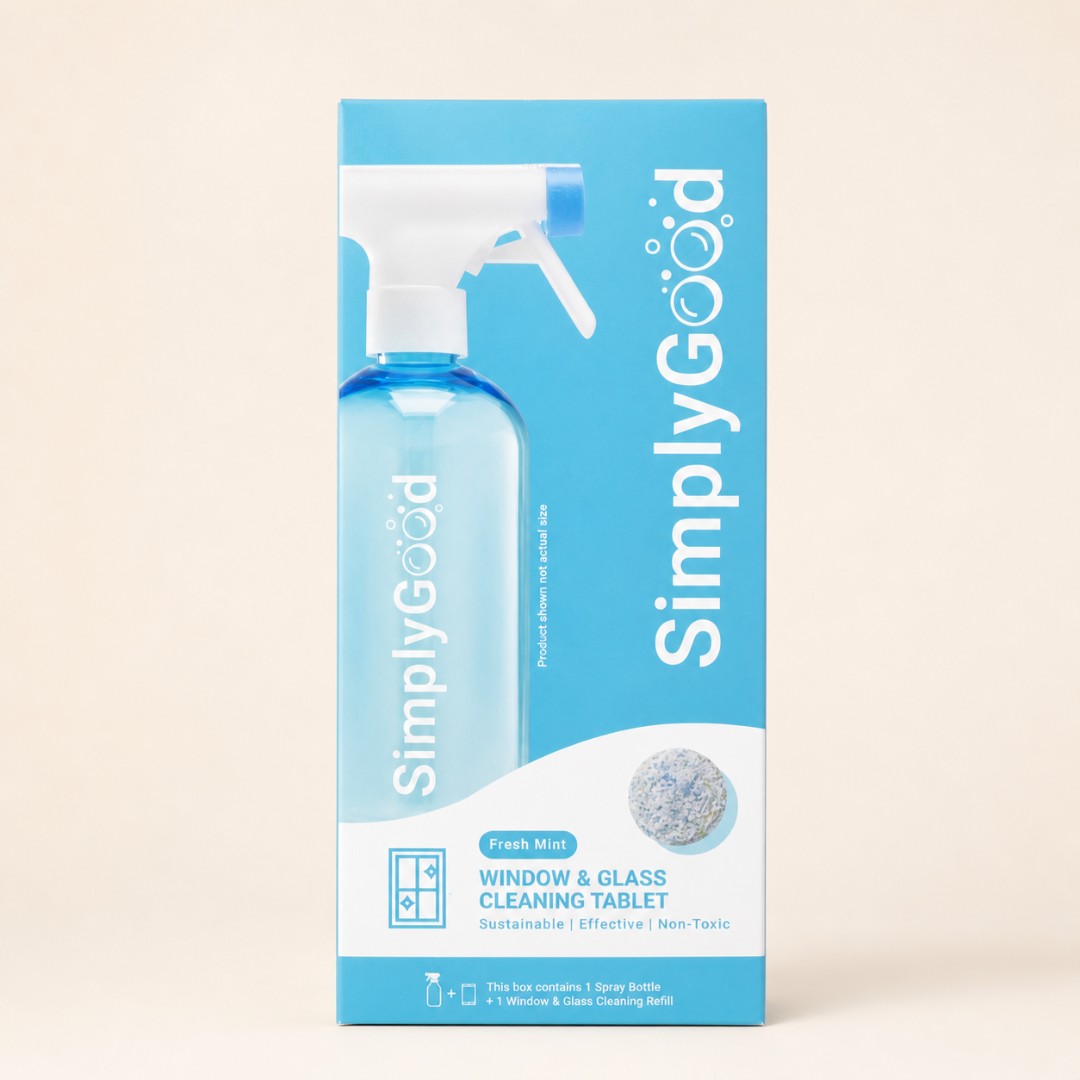 SimplyGood Window & Glass Cleaning Tablet - Fresh Mint (Set Botol + Refill) image