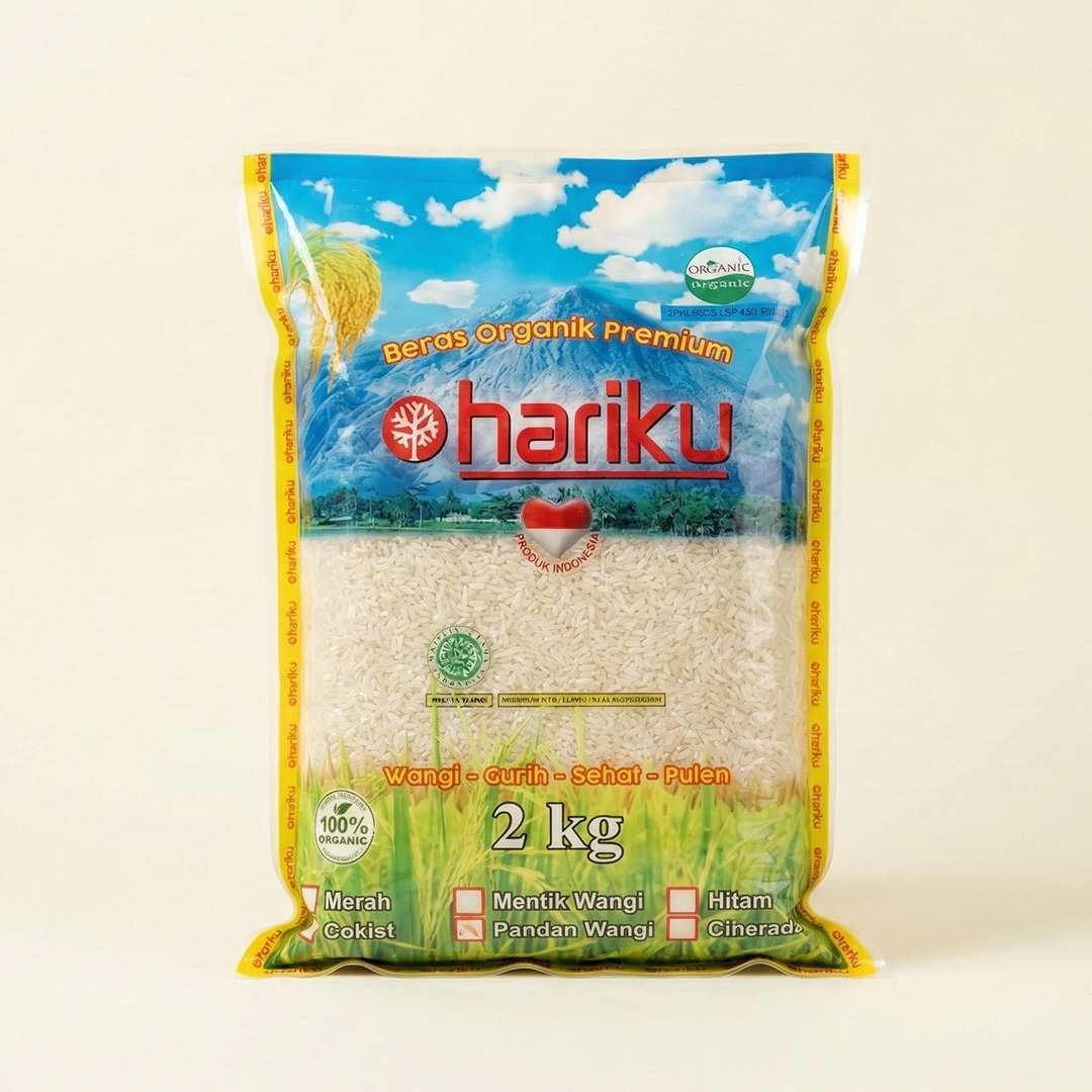 Beras Organik Premium Pandan Wangi Hariku 2 kg image