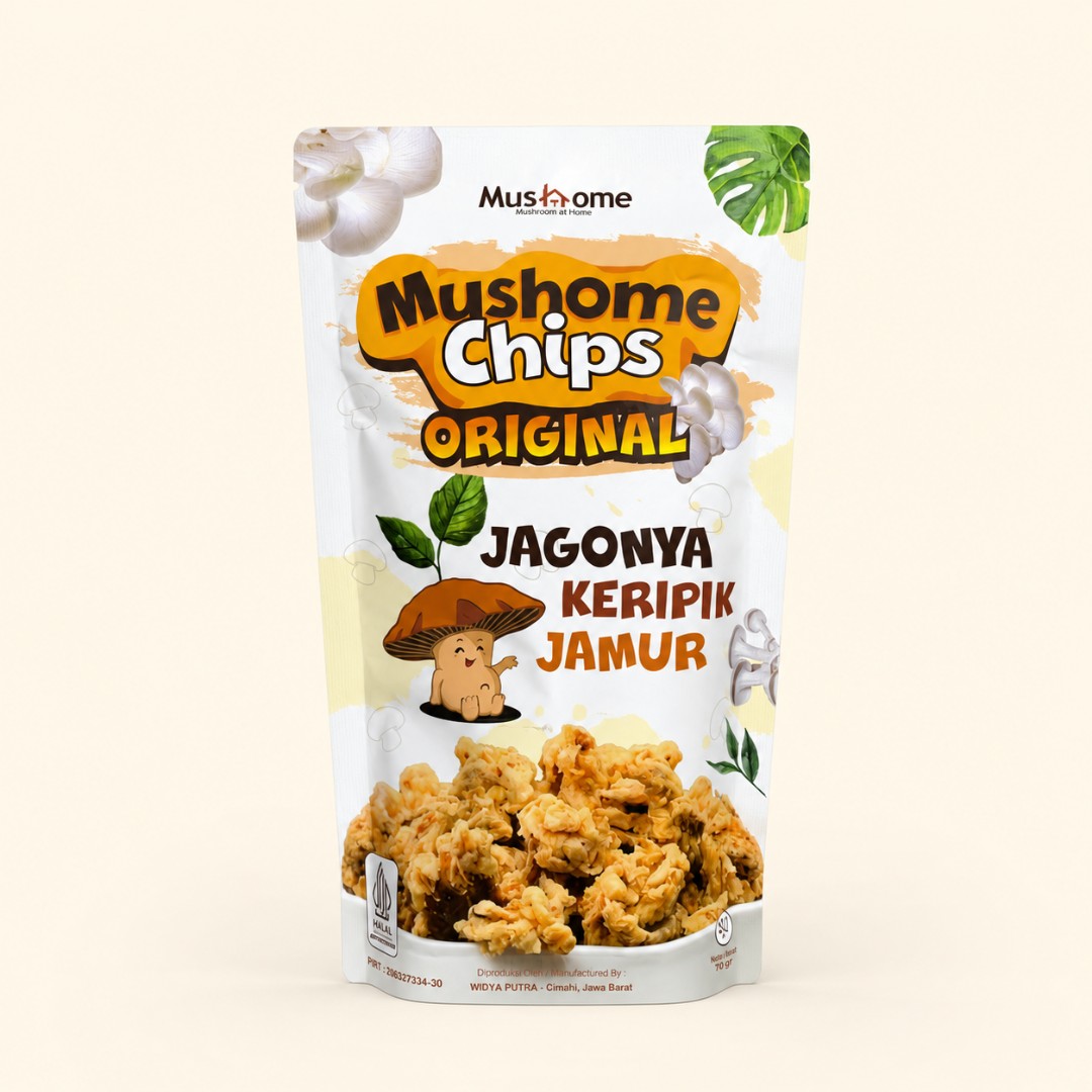 Mushome Chips Original - Keripik Jamur Tiram Gurih & Renyah image