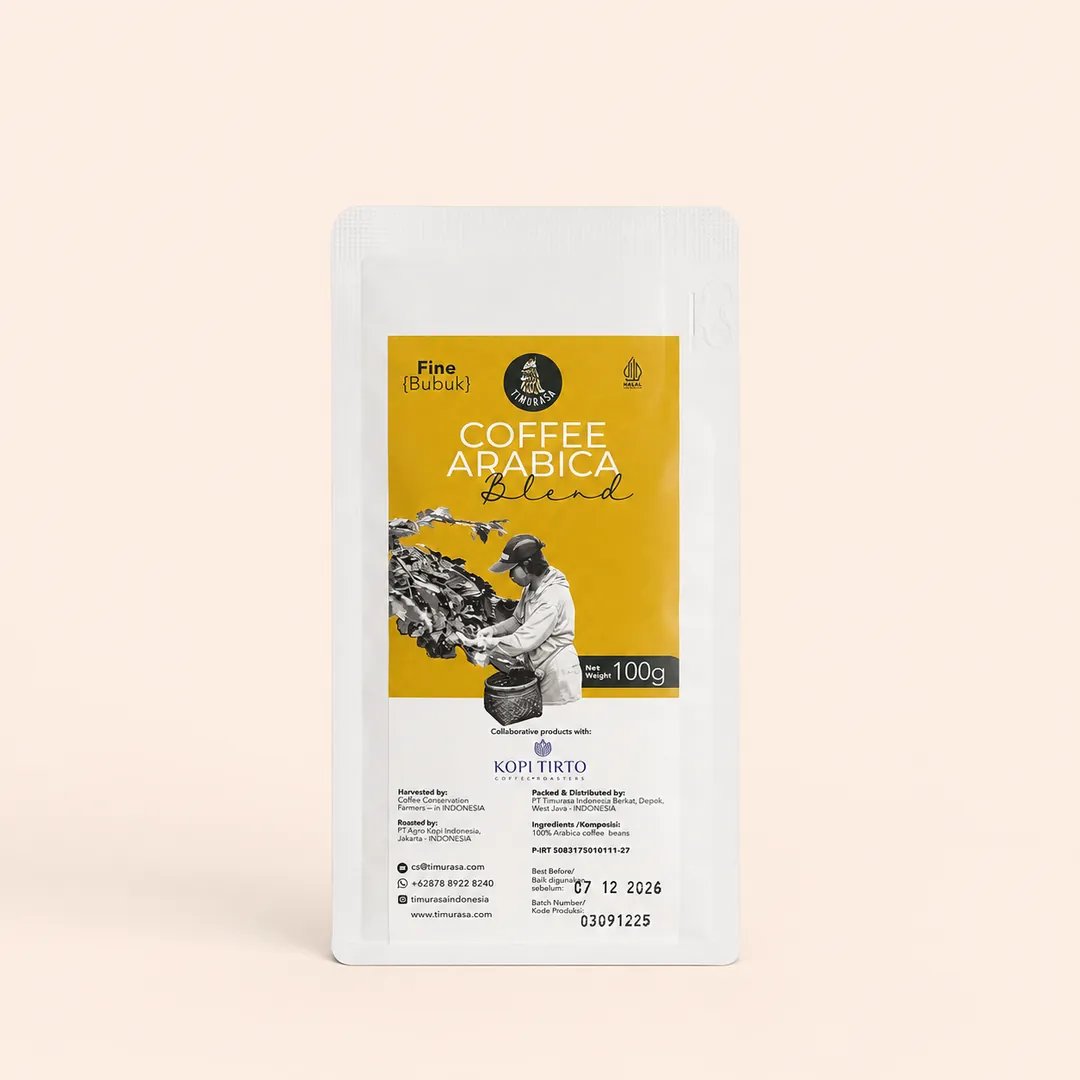 Timurasa Coffee Arabica Blend Fine Bubuk 100 gram
