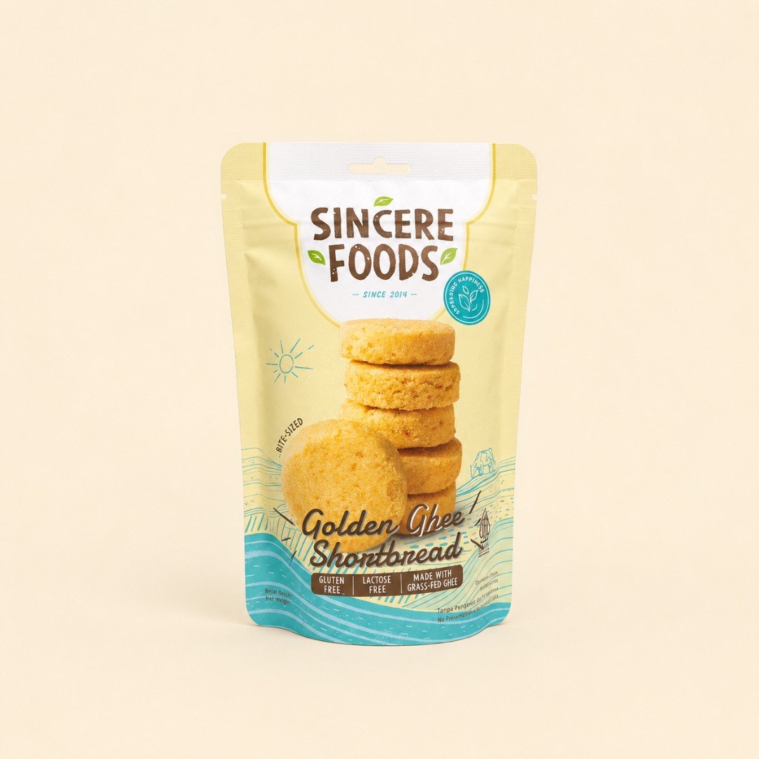 Sincere Foods Golden Ghee Shortbread Cookies 50gr image
