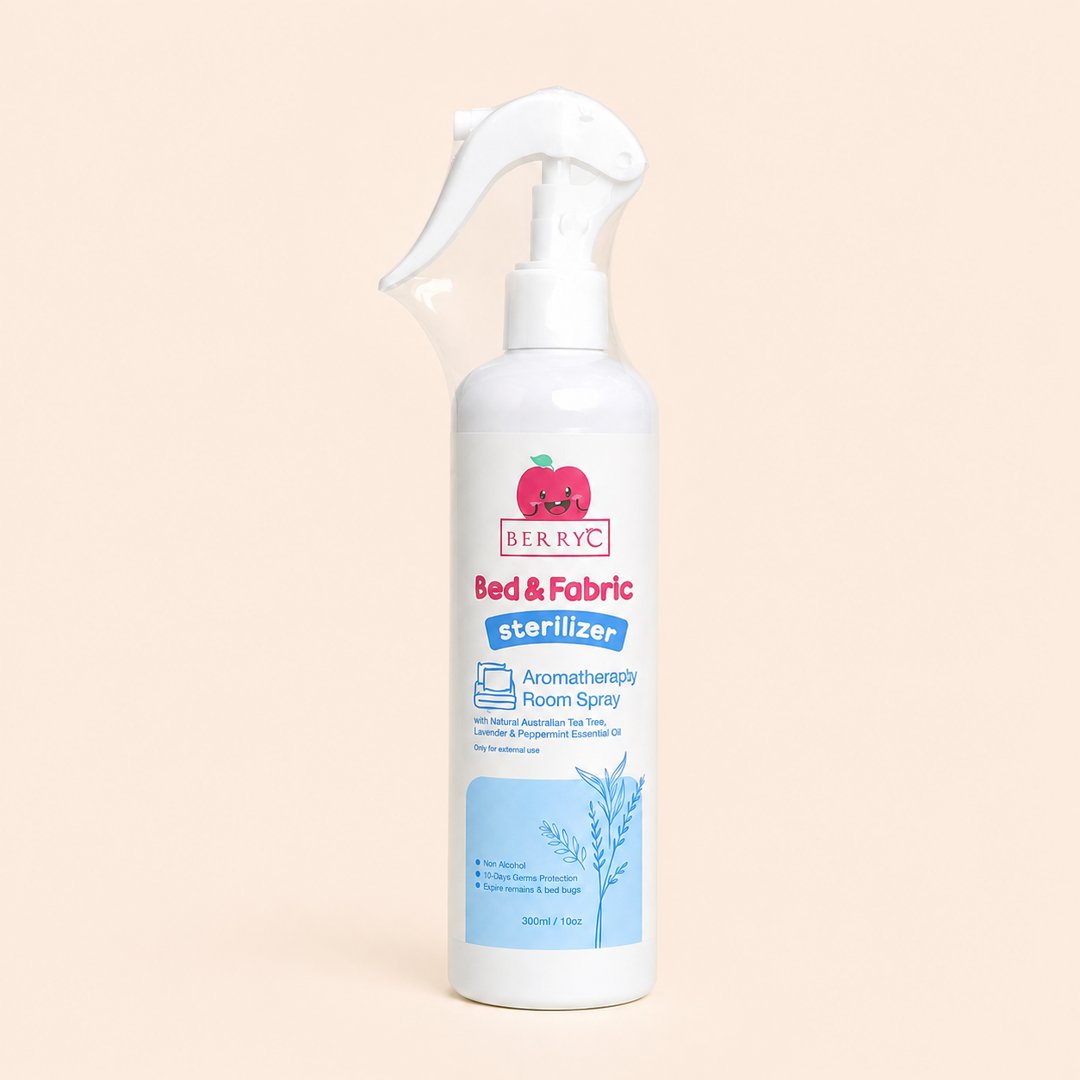 Cover produk BerryC Bed & Fabric Sterilizer Aromatherapy Room Spray 300ml dengan latar krem