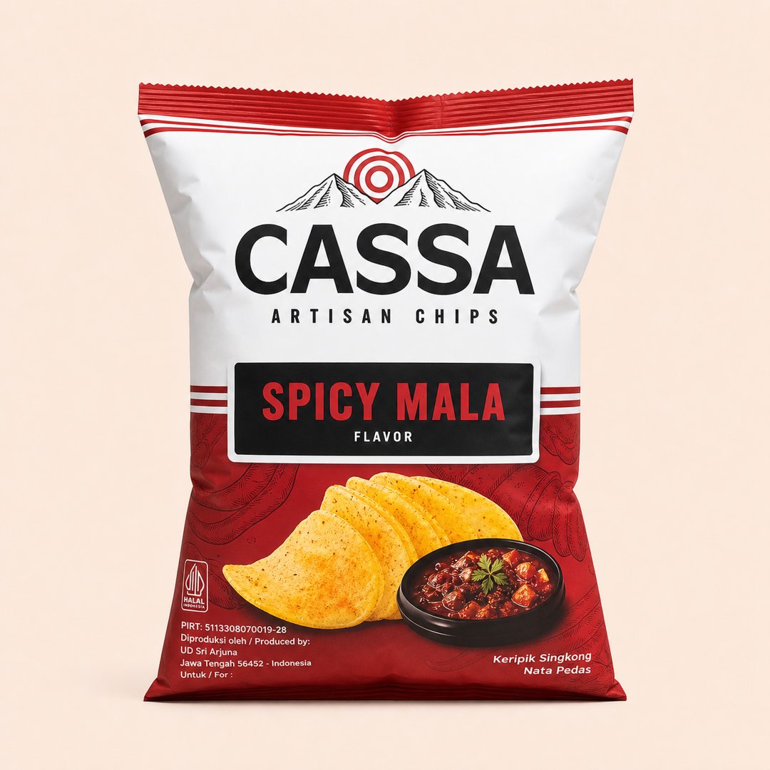 Cassa Artisan Chips Spicy Mala - Keripik Singkong Sehat 60gr cover