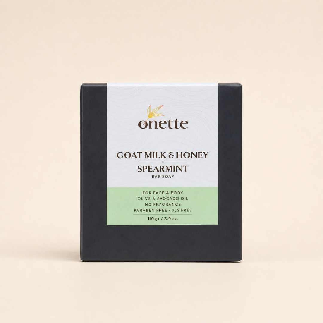 Onette Goat Milk & Honey Spearmint Bar Soap 110g image