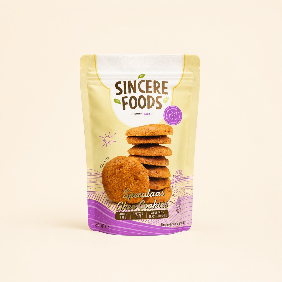 Sincere Foods Speculaas Ghee Cookies - Gluten & Lactose Free 50gr image
