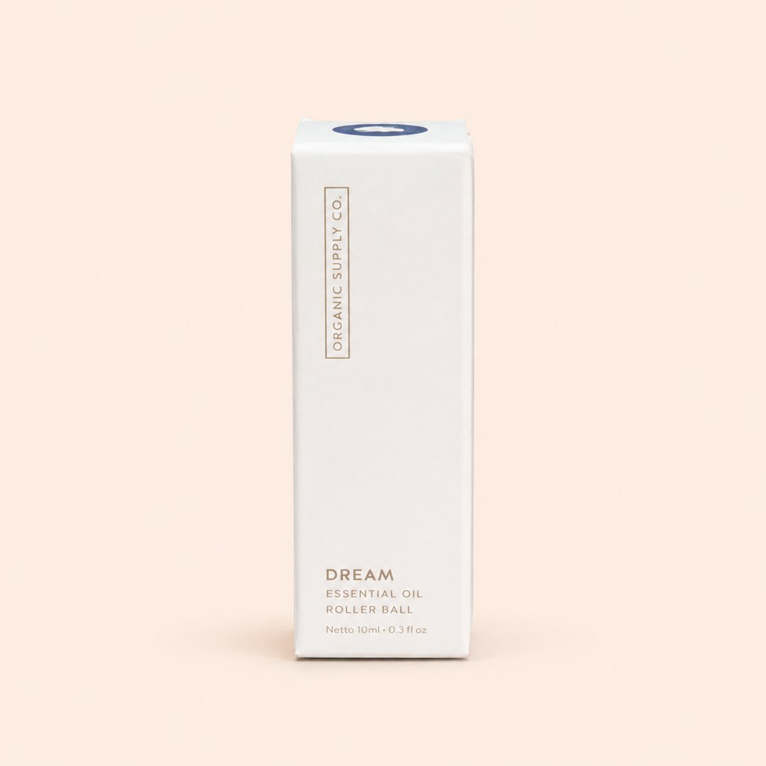 Cover produk Dream Essential Oil Roller Ball 10ml - Organic Supply Co dengan latar krem