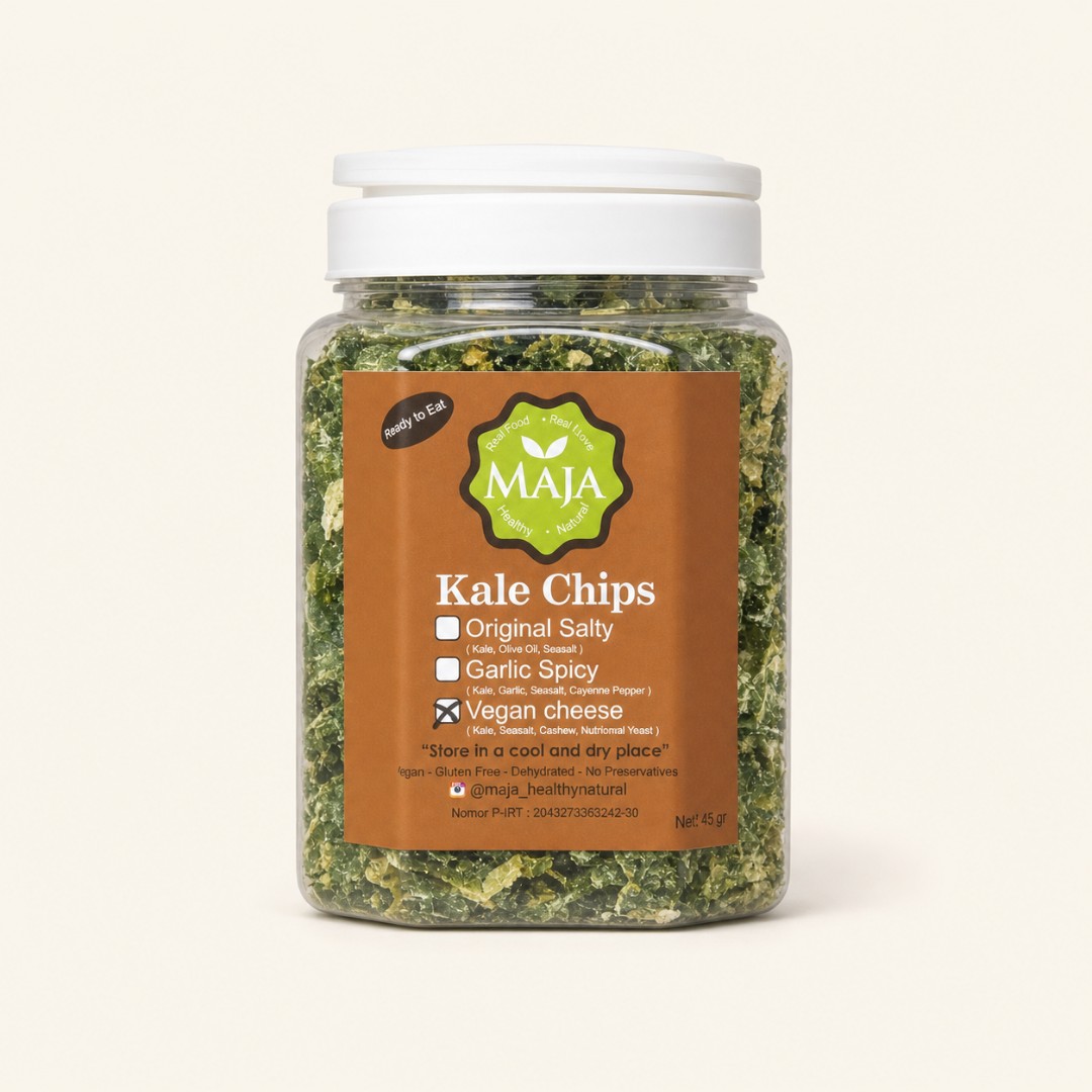 Maja Kale Chips Vegan Cheese 45gr - Keripik Kale Sehat Bebas Gluten image