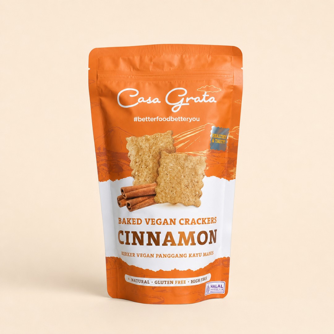 Casa Grata Baked Vegan Crackers Cinnamon 70g image
