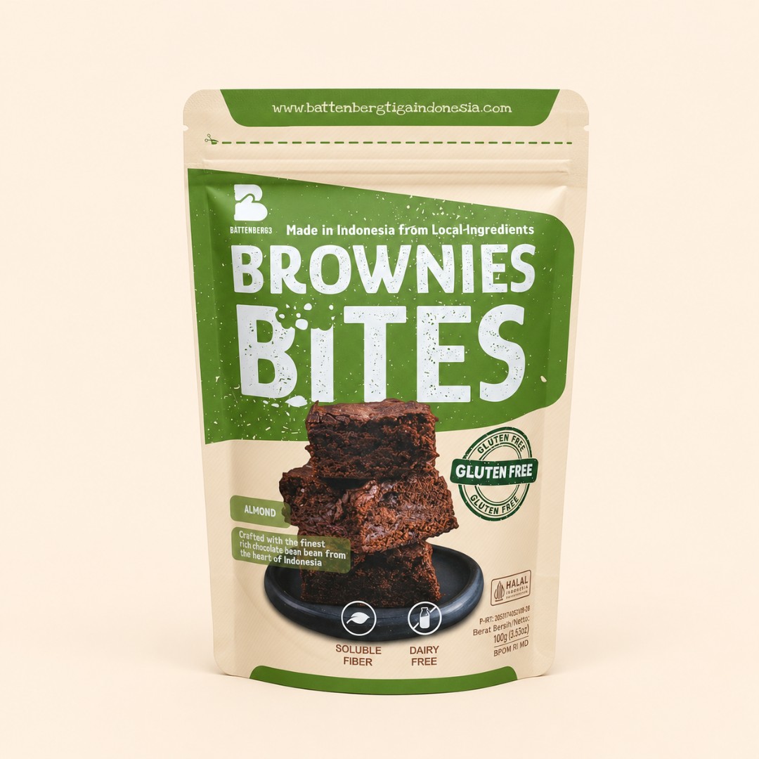 Battenberg3 Brownies Bites Almond Gluten Free 100gr image