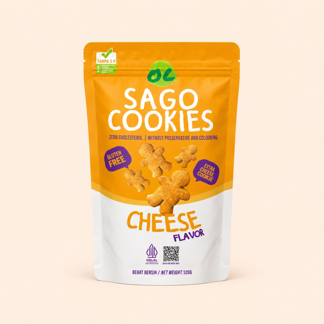 Organic Center Sago Cookies Cheese Flavor 120gr - Camilan Sehat Bebas Gluten image