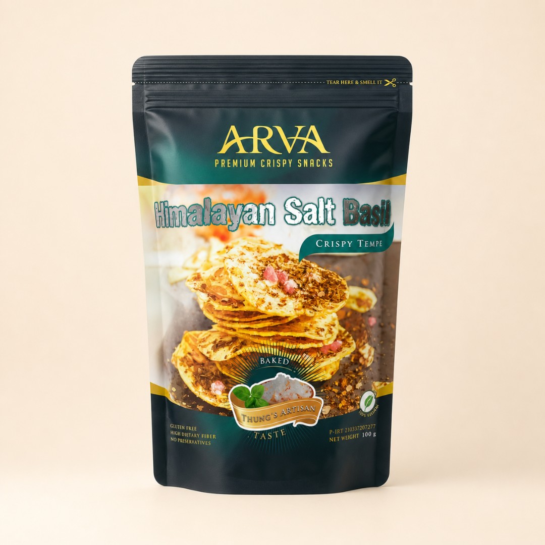 Arva Himalayan Salt Basil Crispy Tempe 100g image