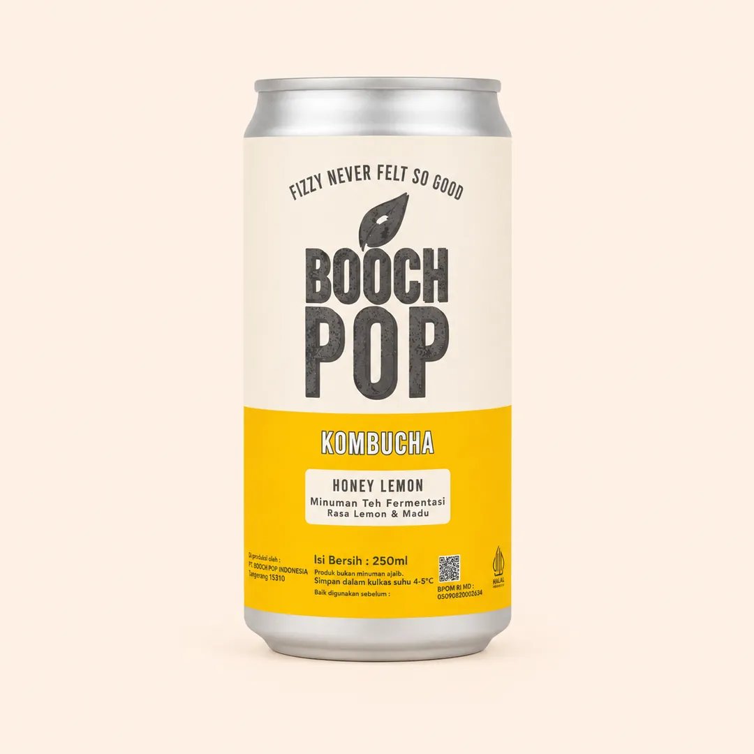 Booch Pop Kombucha Honey Lemon 250ml