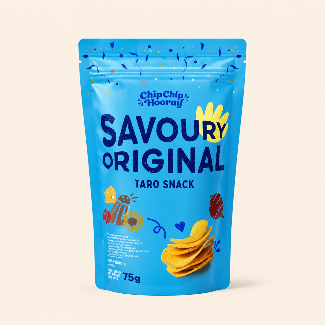 ChipChip Hooray Savoury Original Taro Snack 75g image