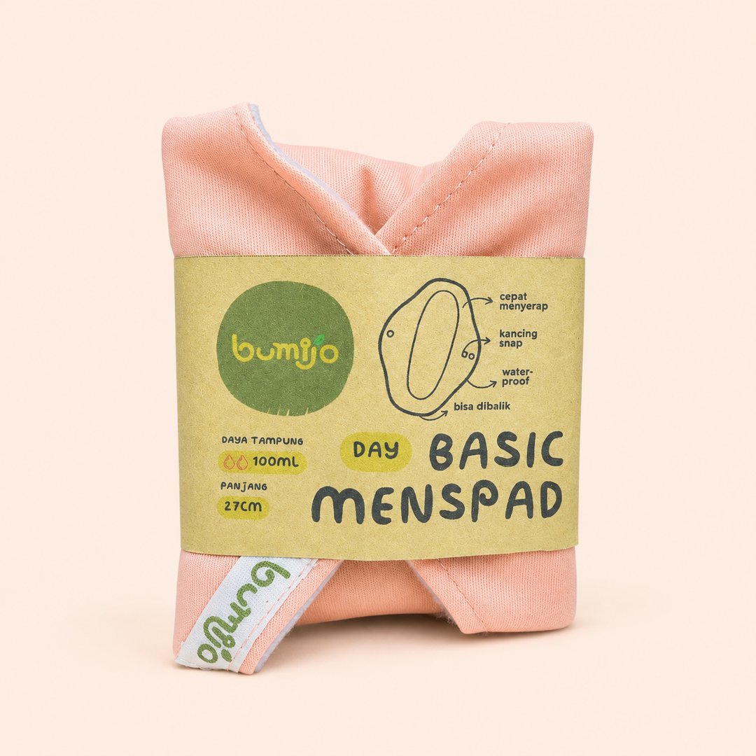 Cover produk Bumijo Basic Day Menspad 27cm - Pembalut Kain Cuci Ulang dengan latar krem