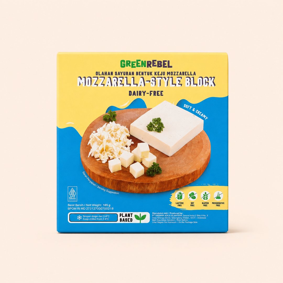 Foto cover Green Rebel Mozzarella-Style Block 165g