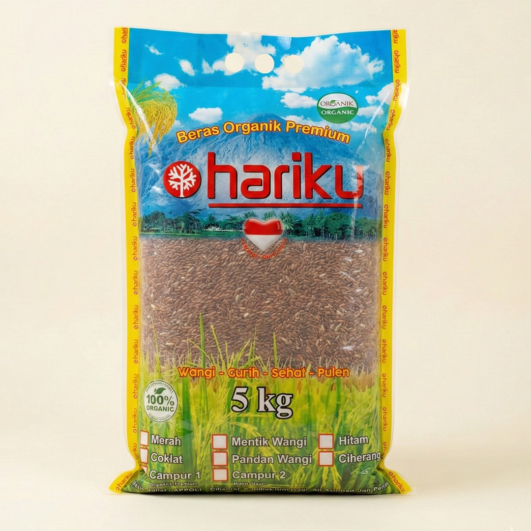 Beras Merah Organik Premium Hariku 5kg image