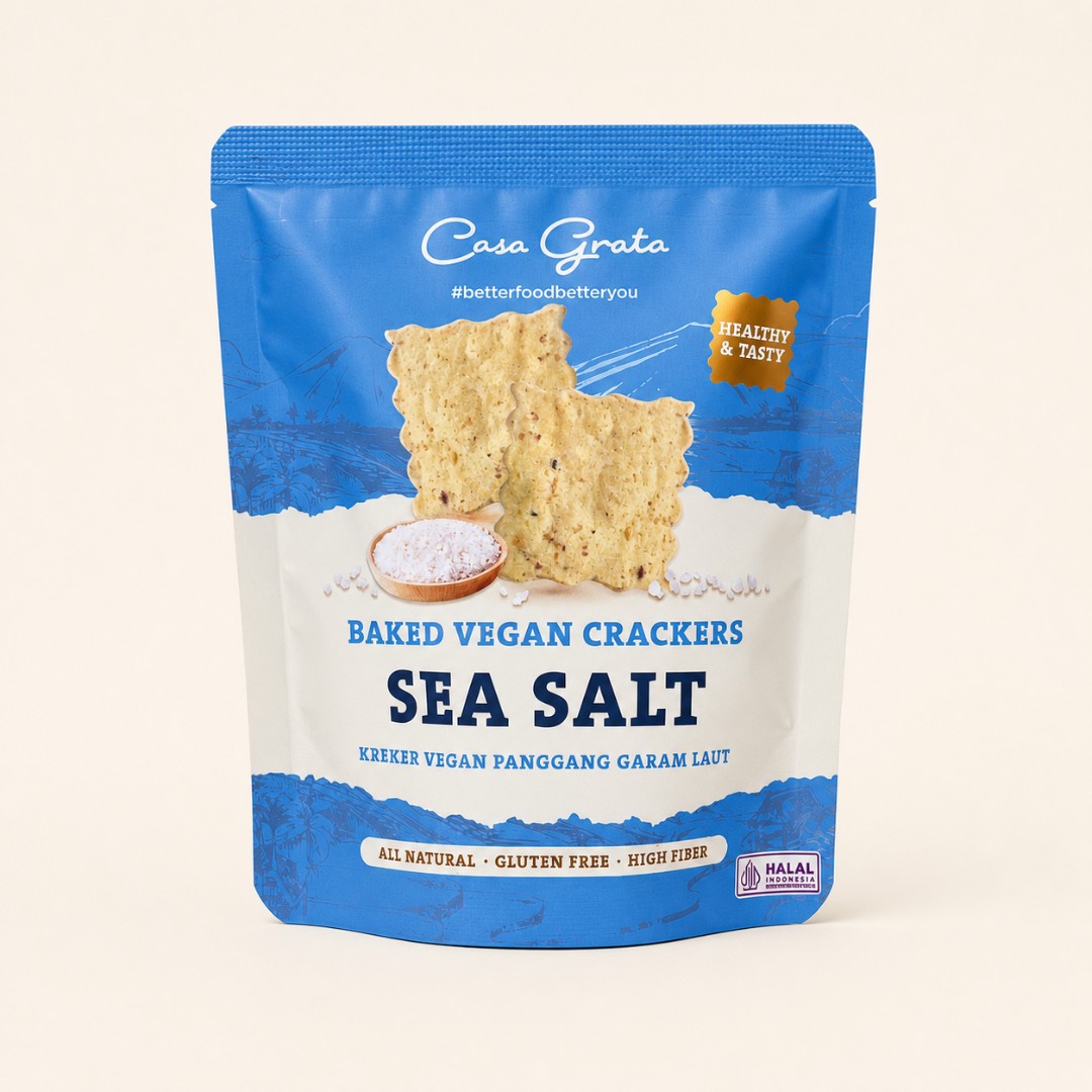 Casa Grata Baked Vegan Crackers Sea Salt 20gr image