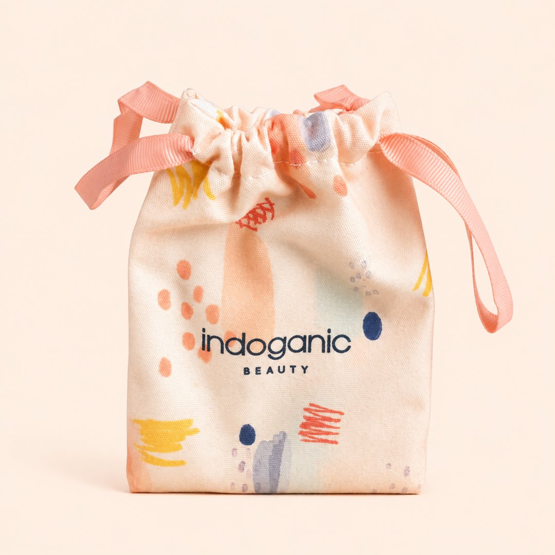 Cover produk Indoganic Rose Quartz Facial Roller Mini dengan latar krem