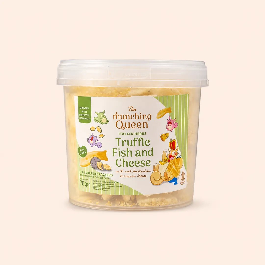 Cover The Munching Queen Truffle Fish and Cheese Crackers 70g