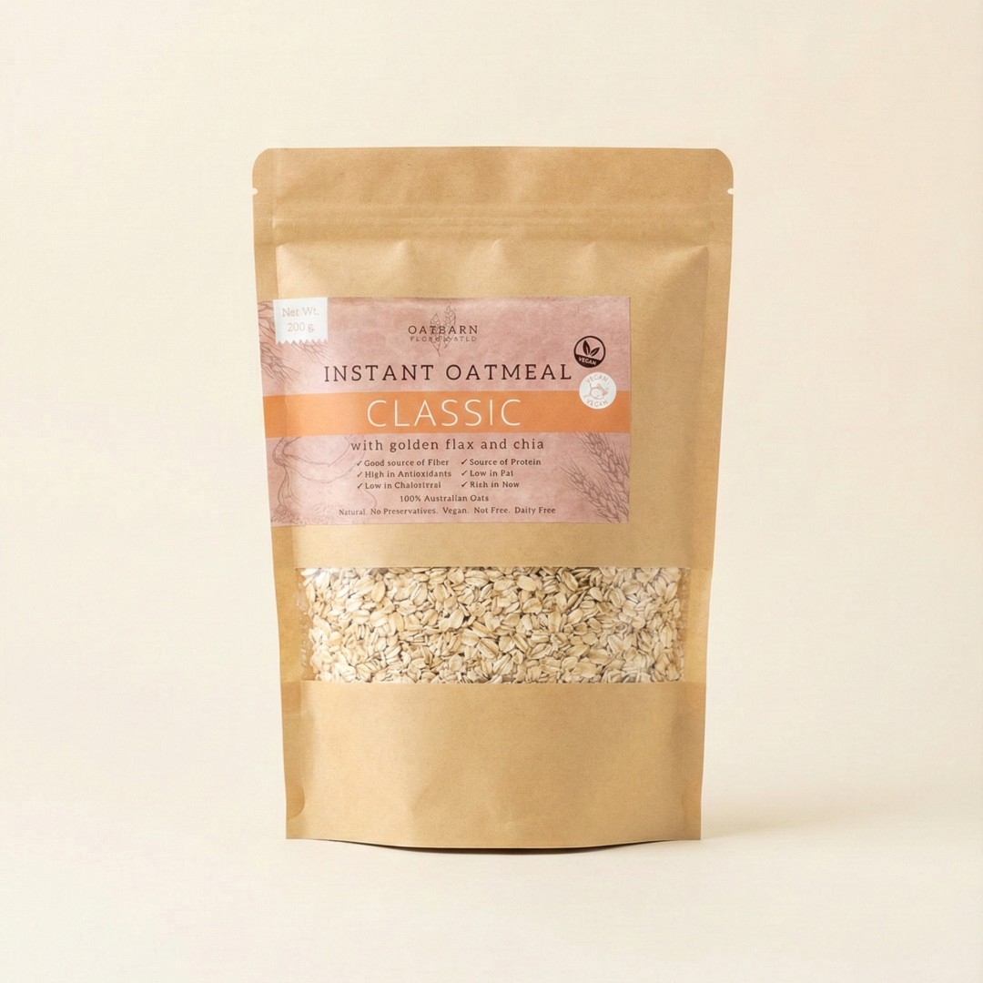 Oatbarn Instant Oatmeal Classic 300g - Golden Flax & Chia Seed image