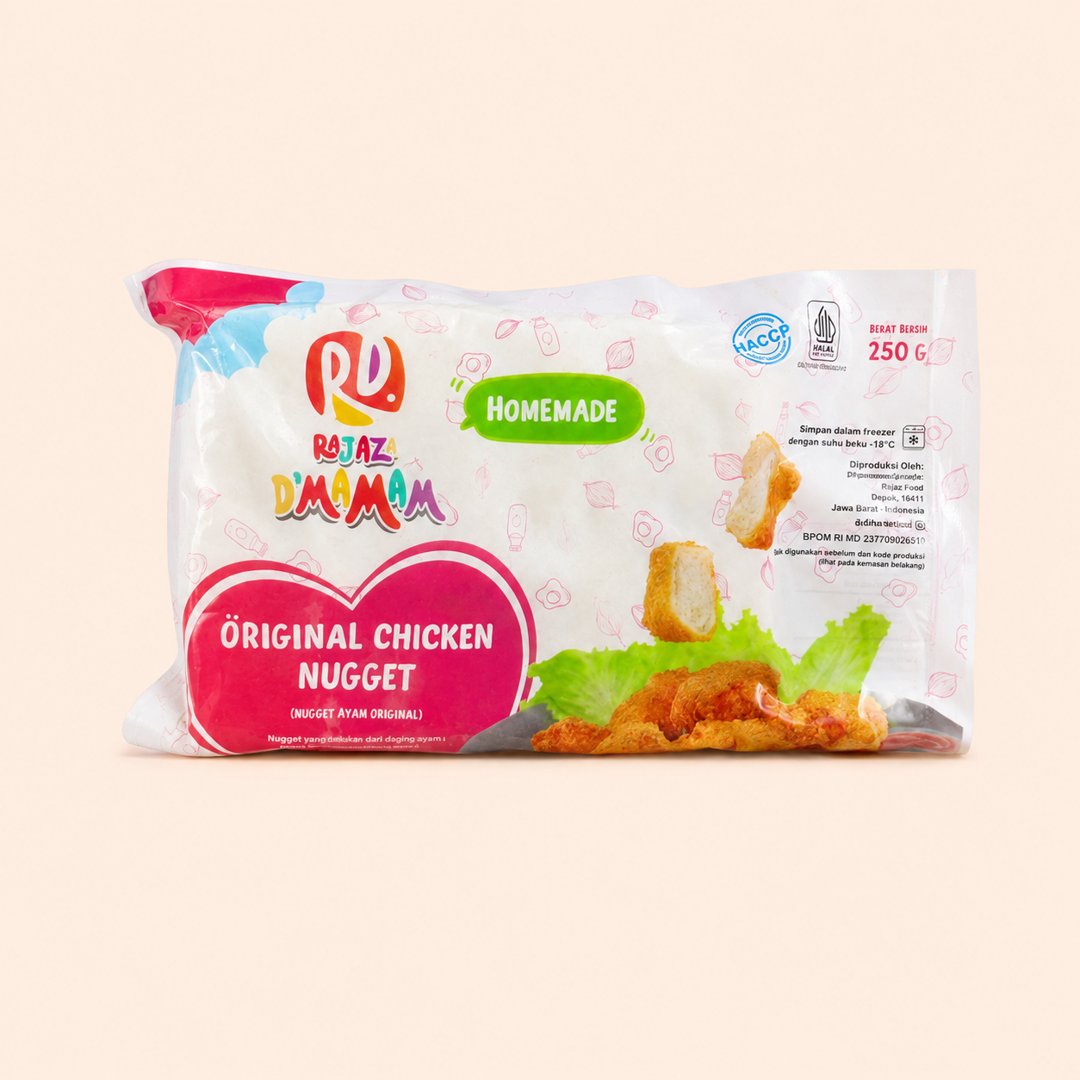 Cover produk D'mamam Original Chicken Nugget 250gr dengan latar krem