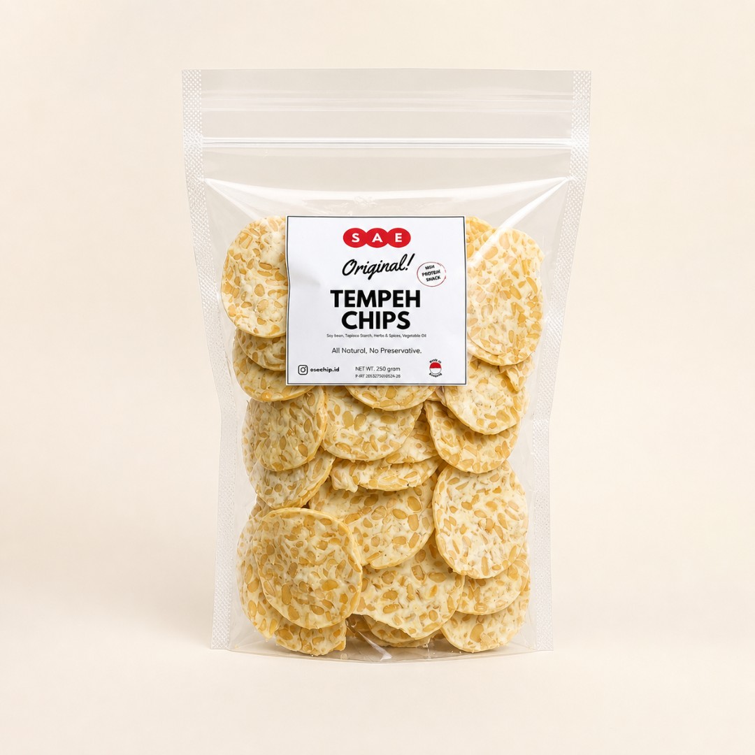 Sae Tempeh Chips Original - Keripik Tempe Sagu Premium 250gr image