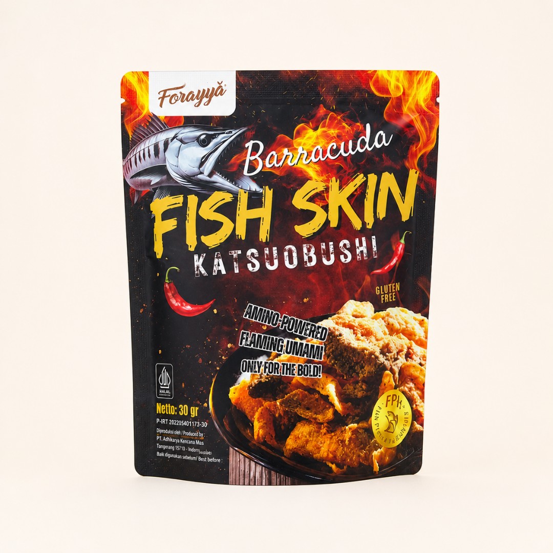 Forayya Barracuda Fish Skin Katsuobushi Hot Spicy 30g image