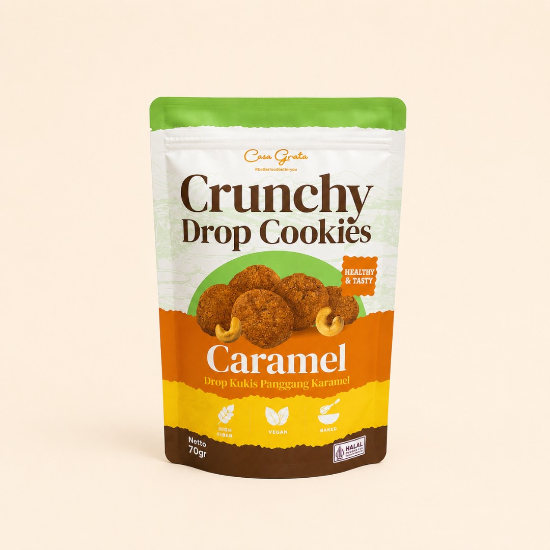 Casa Grata Crunchy Drop Cookies Caramel 70gr image
