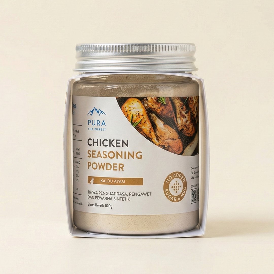 Pura Chicken Seasoning Powder 100g - Kaldu Ayam Kampung Bebas MSG & Gula image