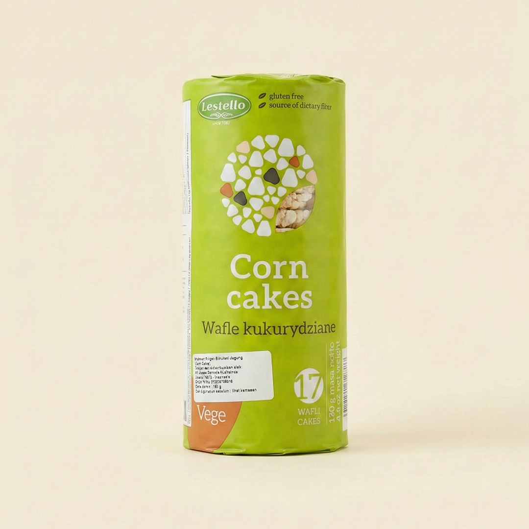 Lestello Corn Cakes Wafle Kukurydziane 130g - Gluten Free & Kaya Serat image