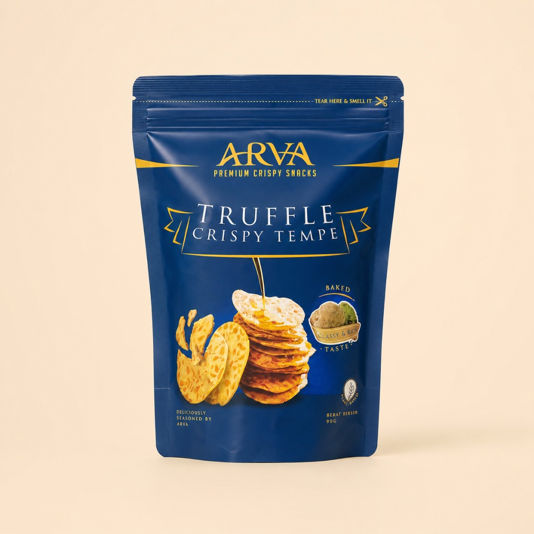 Arva Truffle Crispy Tempe - Camilan Tempe Panggang Premium 80g image