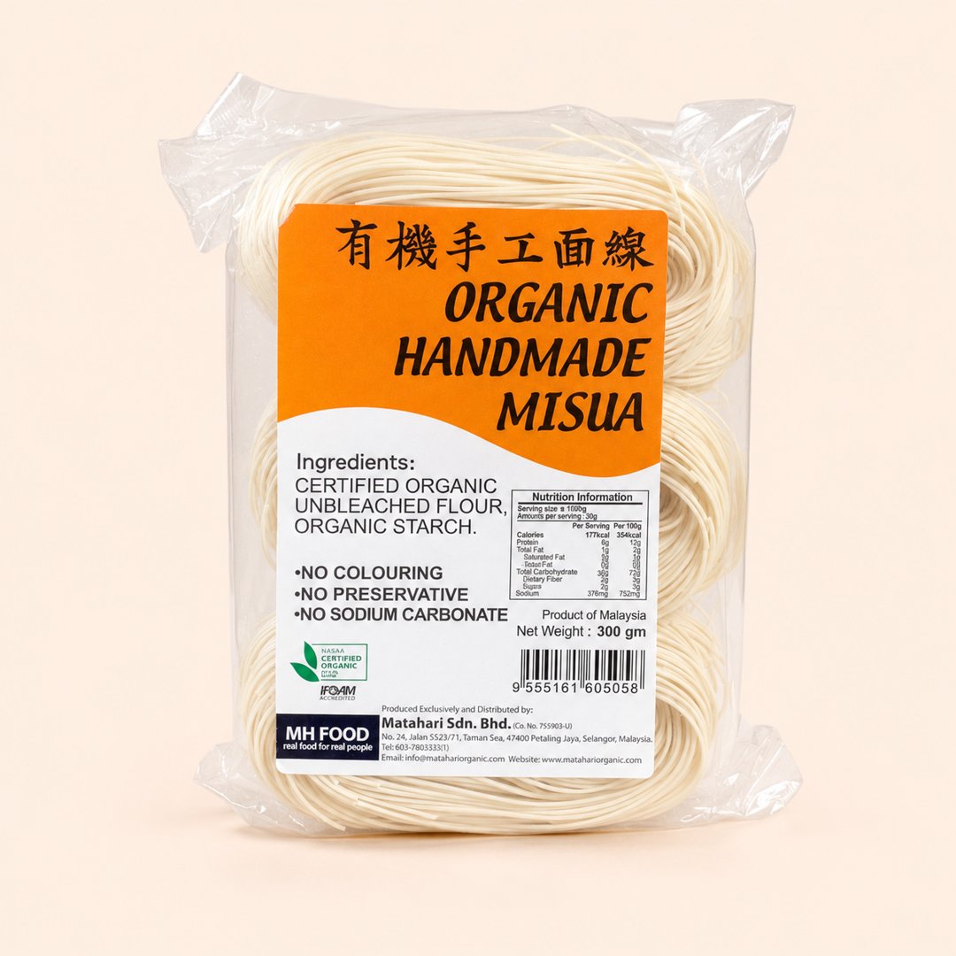 Cover produk MH Food Organic Handmade Misua 300g dengan latar krem
