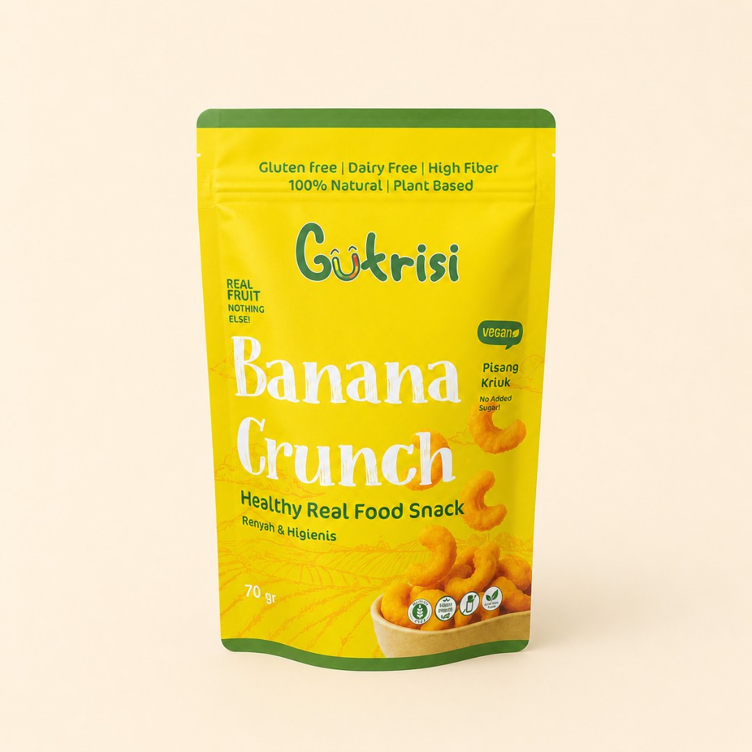 Gutrisi Banana Crunch Healthy Real Fruit Snack 70g image