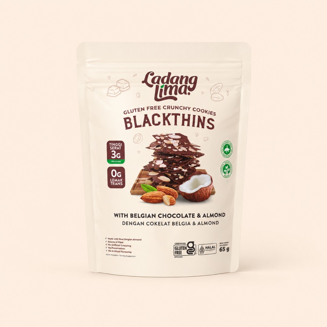 Ladang Lima Blackthins Gluten Free Crunchy Cookies 65g image