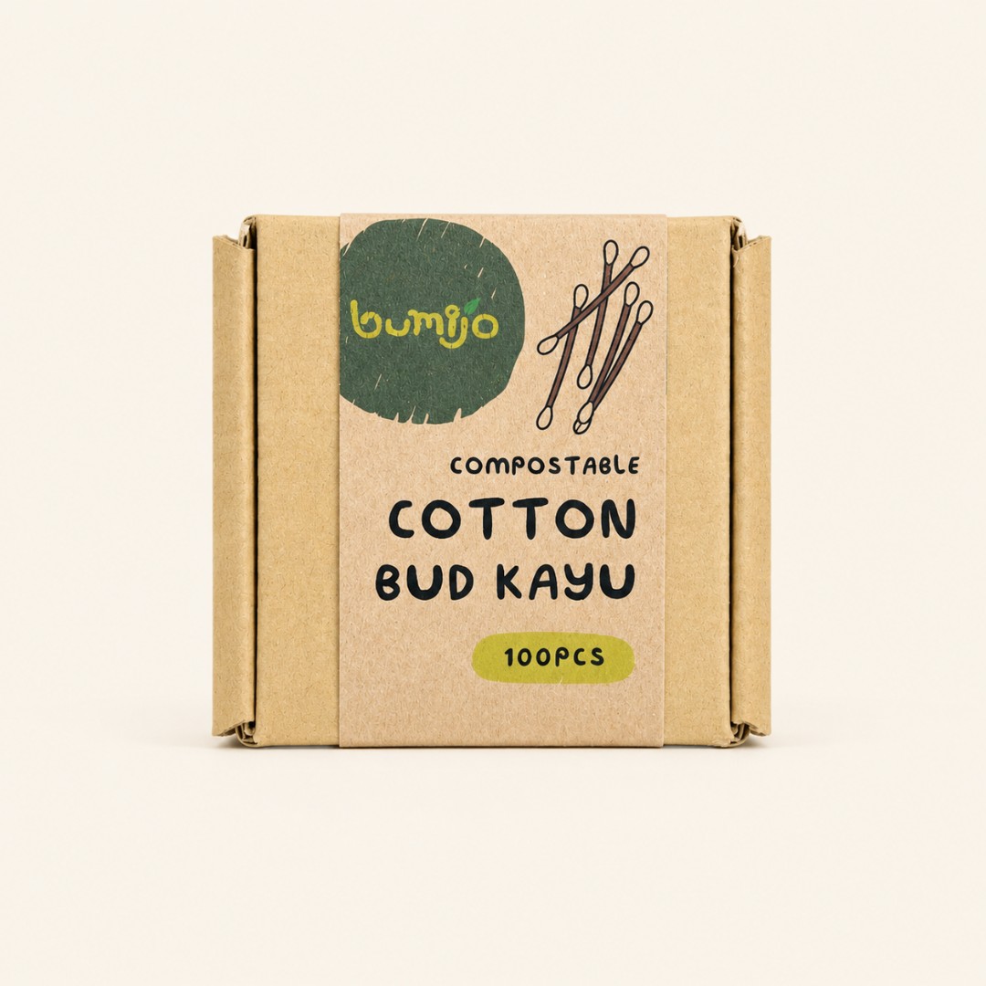 Bumijo Cotton Bud Kayu Eco-Friendly 100pcs image