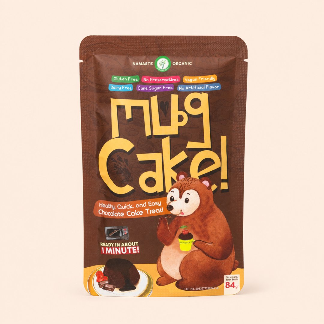 Cover produk Namaste Organic Gluten Free Chocolate Mug Cake 84gr dengan latar krem