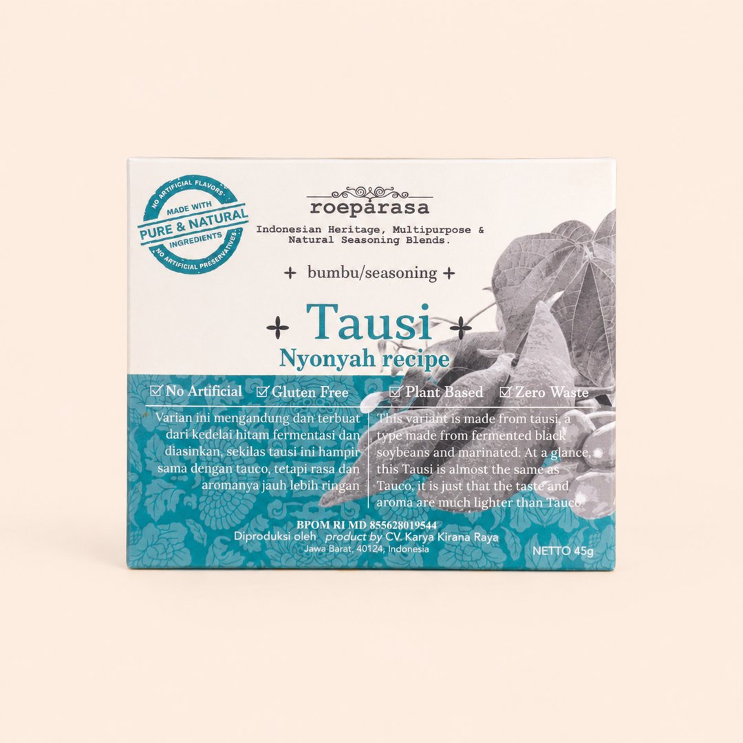 Cover produk Roeparasa Bumbu Tausi Nyonyah Recipe 45g dengan latar krem