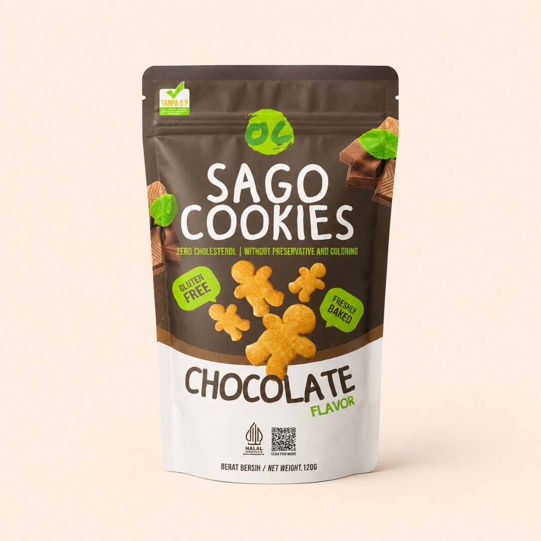 Organic Center Sago Cookies Chocolate Flavor 120g image