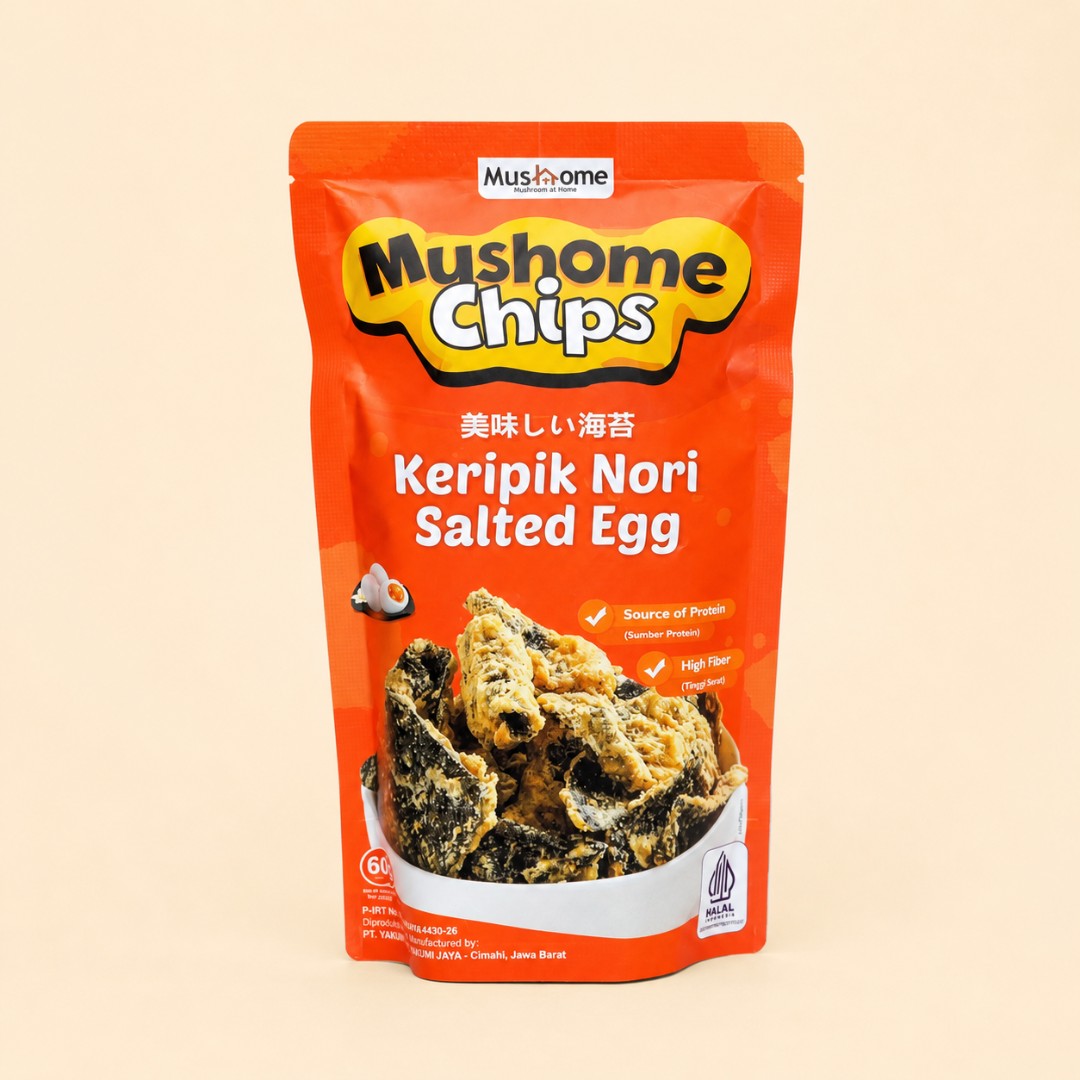 Mushome Chips Keripik Nori Salted Egg 60gr image